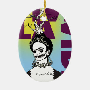 Frida Kahlo Pop-Kunst-Porträt Keramik Ornament