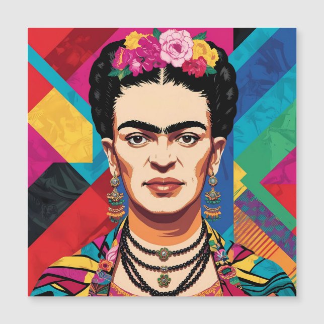 Frida Kahlo Pop Lugano Highlights Magnetkarte (Vorderseite)