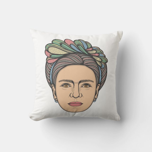 Frida Kahlo Portrait Art Kissen (Vorderseite)