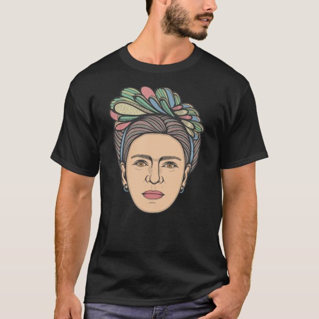 Frida Kahlo Portrait Art T-Shirt (Vorderseite)