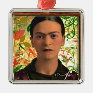Frida Kahlo Reflejando Ornament Aus Metall