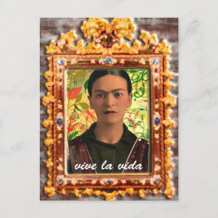 Frida Kahlo Reflejando Postkarte