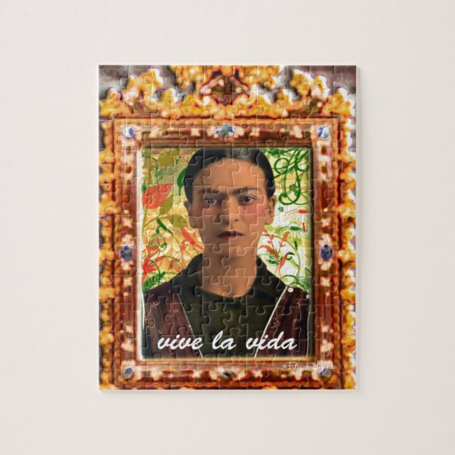 Frida Kahlo Reflejando Puzzle (Vertikal)