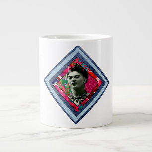 Frida Kahlo Retro Denim Diamond Jumbo-Tasse