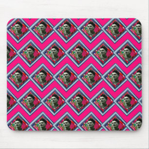 Frida Kahlo Retro Denim Diamond Mousepad