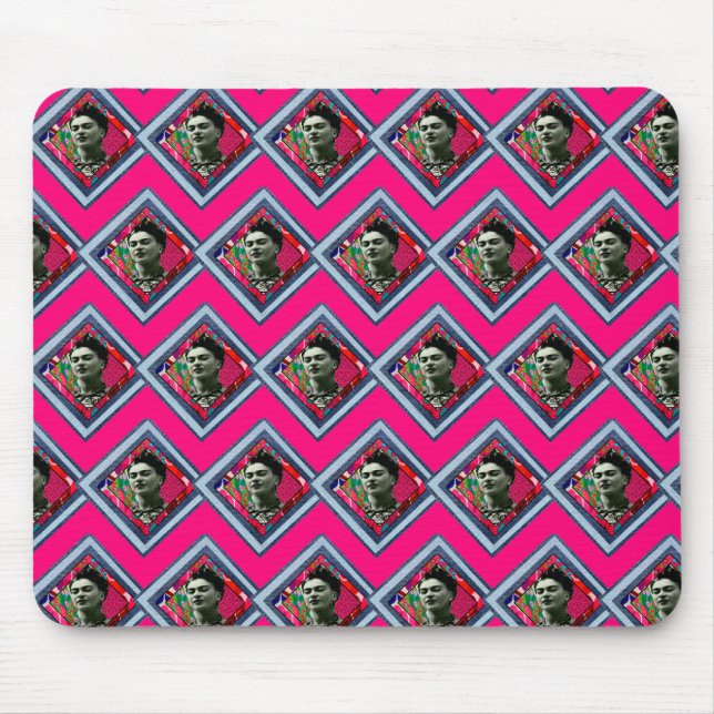 Frida Kahlo Retro Denim Diamond Mousepad (Vorne)