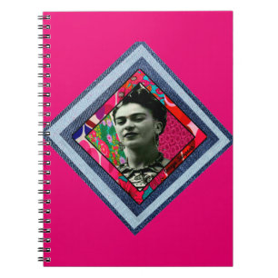 Frida Kahlo Retro Denim Diamond Notizblock