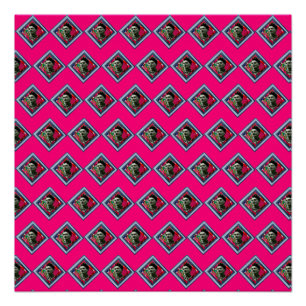 Frida Kahlo Retro Denim Diamond Poster