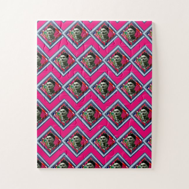 Frida Kahlo Retro Denim Diamond Puzzle (Vertikal)
