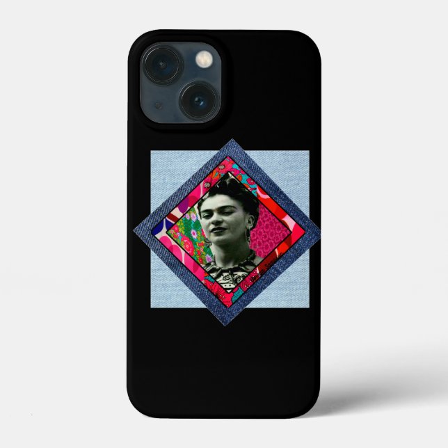Frida Kahlo Retro Pink Denim Case-Mate iPhone Hülle (Rückseite)