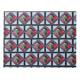 Frida Kahlo Retro Pink Denim Notizblock