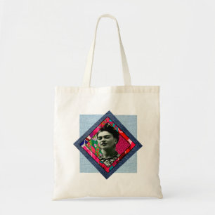 Frida Kahlo Retro Pink Denim Tragetasche