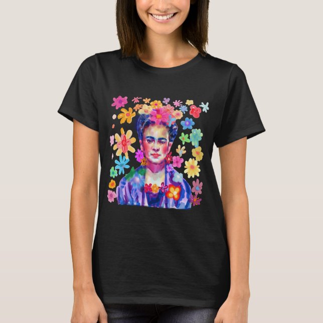 Frida Kahlo Ristorante della Carrà Blume T-Shirt (Vorderseite)