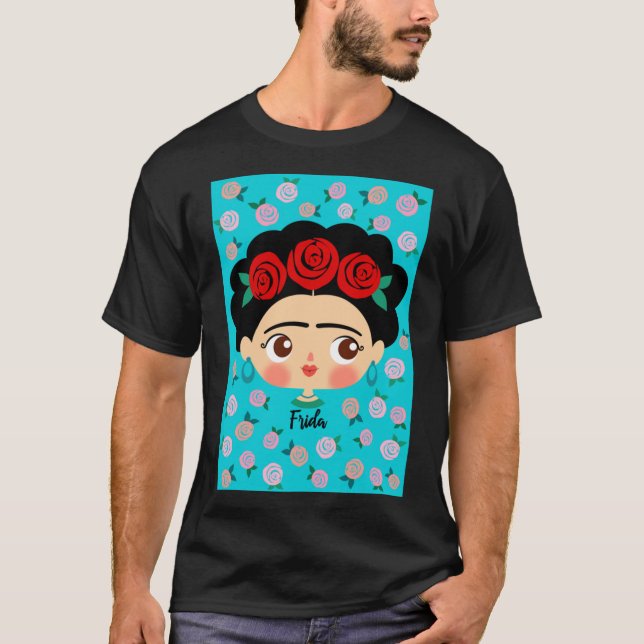 Frida Kahlo - Rose - D8 Classic Essential T - Shir T-Shirt (Vorderseite)