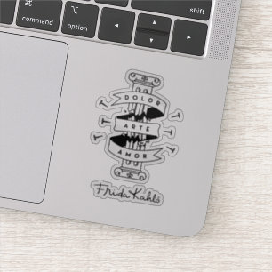 Frida Kahlo   Schmerz-Kunst-Liebe Aufkleber