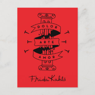 Frida Kahlo   Schmerz-Kunst-Liebe Postkarte