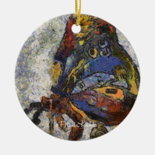 Frida Kahlo Schmetterling Monet inspiriert Keramik Ornament
