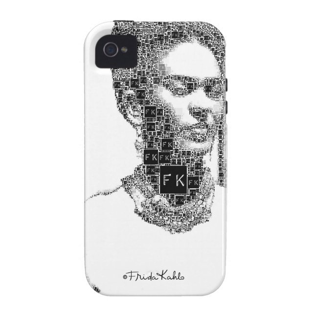 Frida Kahlo Schwarz-Weiß-Portrait Case-Mate iPhone Hülle (Rückseite)