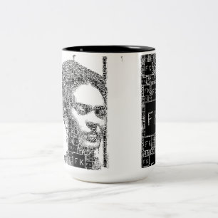 Frida Kahlo Schwarz-Weiß-Portrait Zweifarbige Tasse