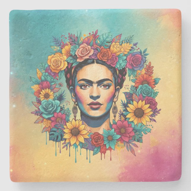 Frida Kahlo Steinuntersetzer (Vorderseite)