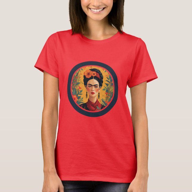 Frida Kahlo T-Shirt, Frida Shirt, Portrait T-Shirt (Vorderseite)
