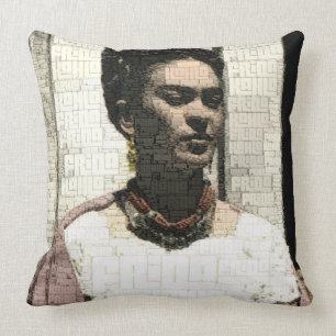 Frida Kahlo Textile Portrait Kissen