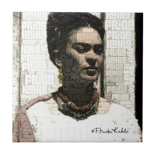 Frida Kahlo-Textilporträt Fliese