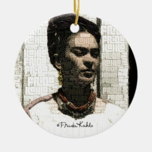 Frida Kahlo-Textilporträt Keramikornament