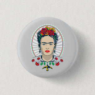 Frida Kahlo Vintage Floral Button