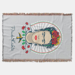 Frida Kahlo   Vintage Floral Decke