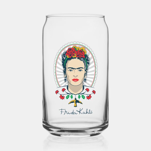 Frida Kahlo | Vintage Floral Dosenglas (Vorderseite)