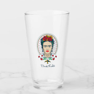 Frida Kahlo Vintage Floral Glas