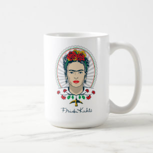 Frida Kahlo   Vintage Floral Kaffeetasse