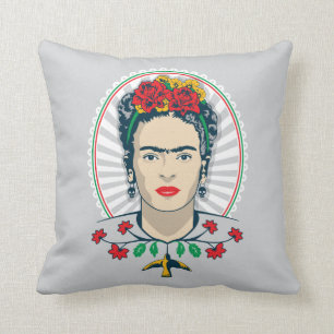 Frida Kahlo Vintage Floral Kissen