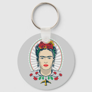Frida Kahlo   Vintage Floral Schlüsselanhänger