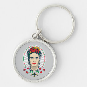 Frida Kahlo   Vintage Floral Schlüsselanhänger