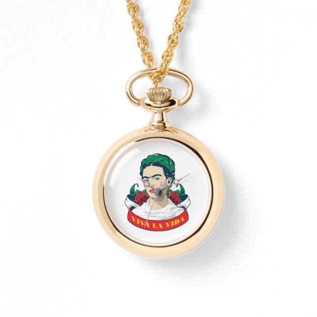 Frida Kahlo Viva la Vida Armbanduhr (Vorderseite)