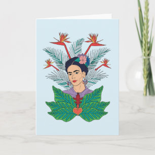 Frida Kahlo   Vögel von Paradies, florale Grafik Karte