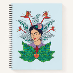 Frida Kahlo   Vögel von Paradies, florale Grafik Notizbuch