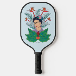 Frida Kahlo Vögel von Paradies, florale Grafik Pickleball Schläger