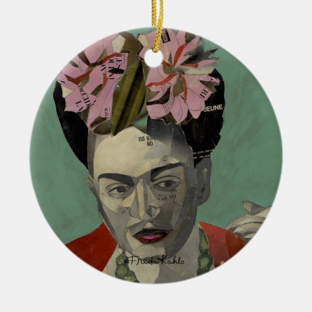 Frida Kahlo von Garcia Villegas Keramikornament (Vorne)