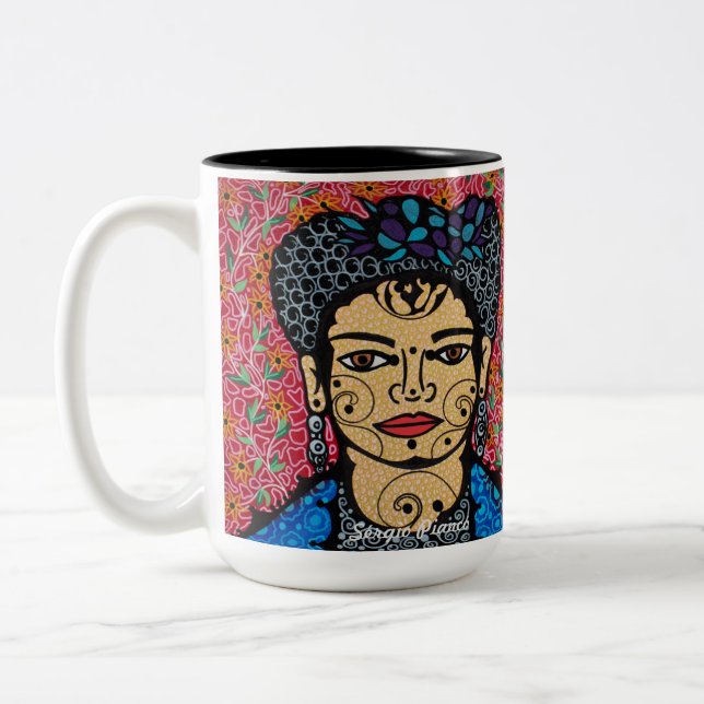 Frida Khalo Zweifarbige Tasse (Links)