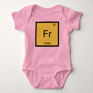 Frida Name Chemie Element Periodensystem Baby Strampler