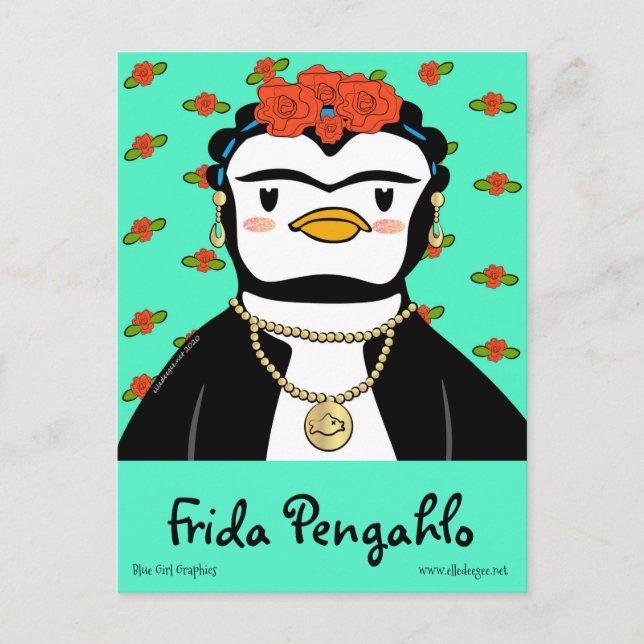 Frida Pengahlo Postcard Postkarte (Vorderseite)