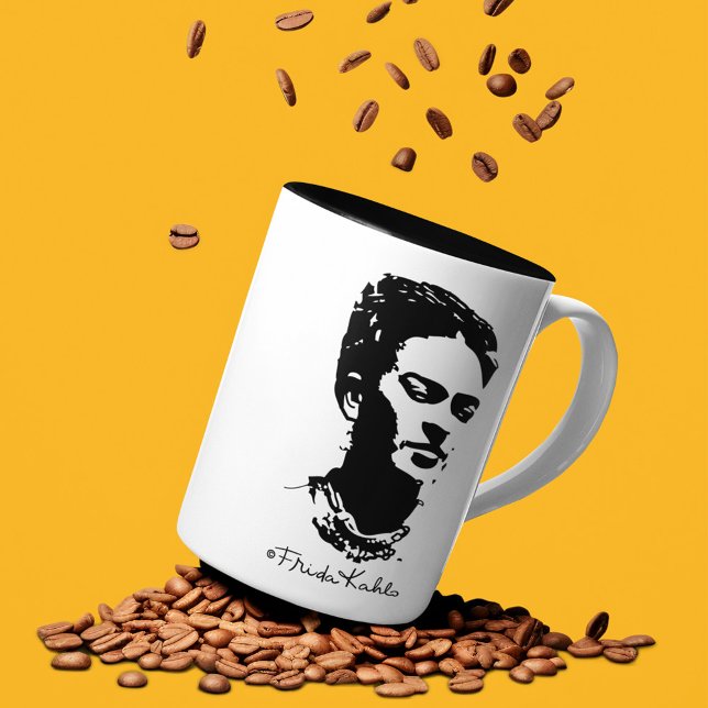 Frida Shadow Zweifarbige Tasse (Mug with coffee beans)