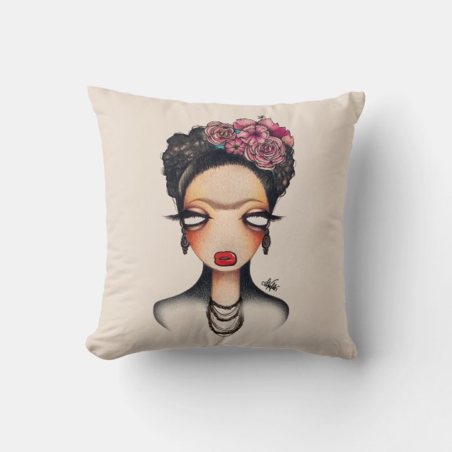 Frida Throw Pillow Kissen (Vorderseite)