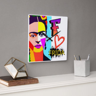 FRIDA Wall Décor Quadratische Wanduhr