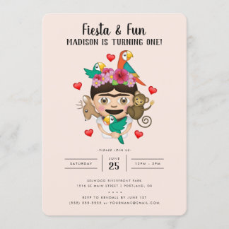 FridaMoji Fiesta Geburtstag Einladung