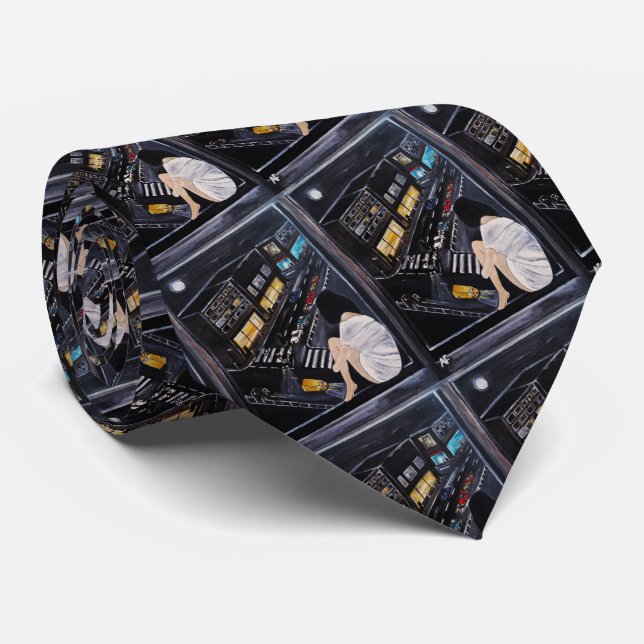 Friday Night Painting by Alfred Fox Krawatte (Gerollt)