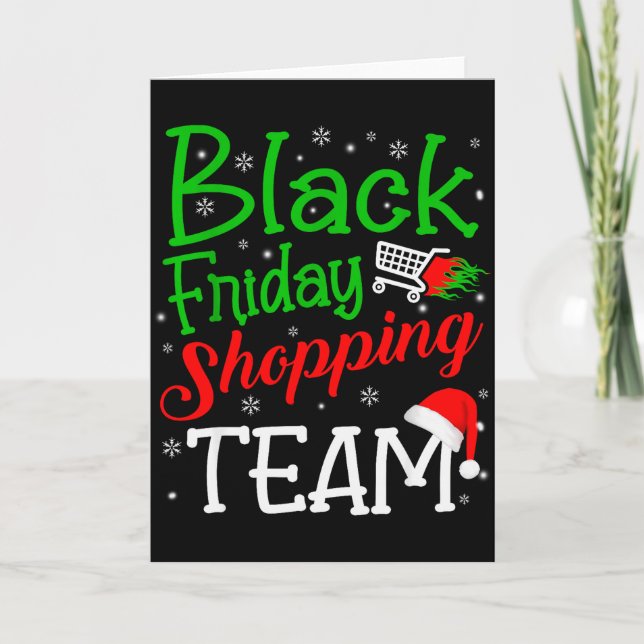 Friday Shopng Team Christmas Black Shopng Family G Karte (Vorderseite)